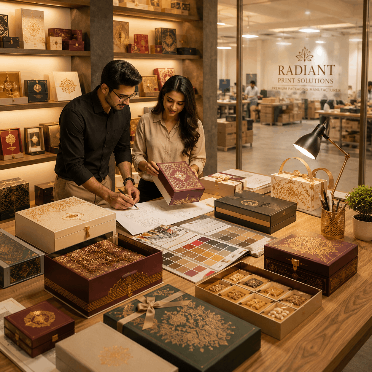 Premium decorative packaging presentation